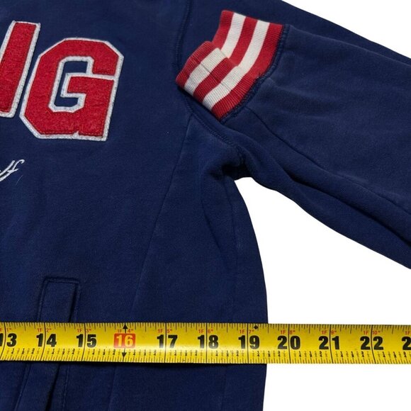 Akoo "King" Hoodie Medium‎ Blue & Red Cotton/Polyester Sweatshirt Y2K - Picture 3 of 10